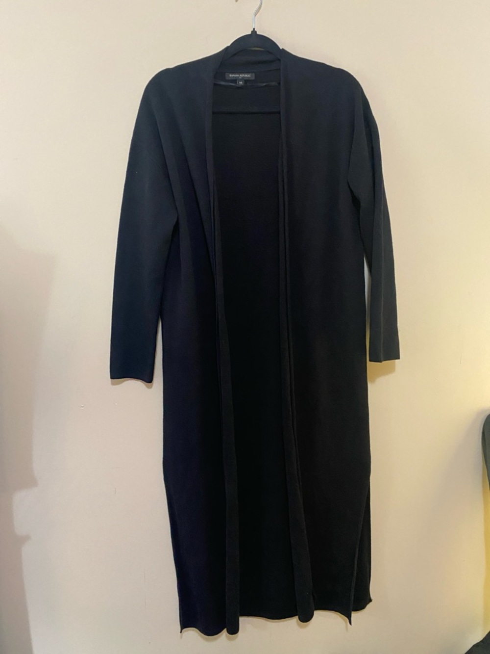 Banana Republic Long Open-Front Black Full length Cardigan